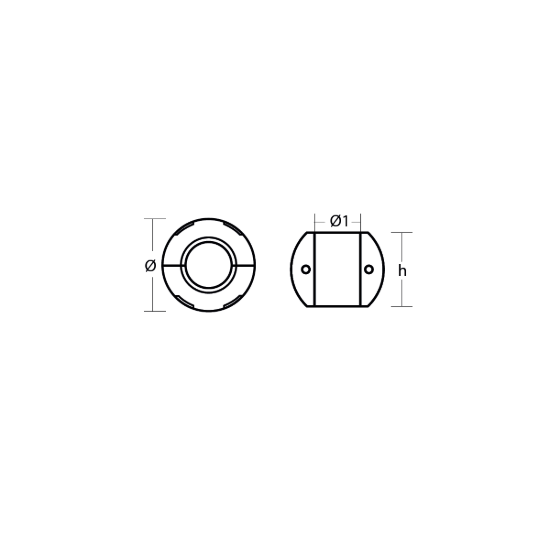 Shaft anode Light type Ø 25,4mm -   1'