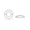 Medium type  Shaft collar Ø 70mm