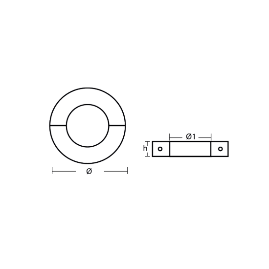 Large size  Shaft collar Ø 125mm