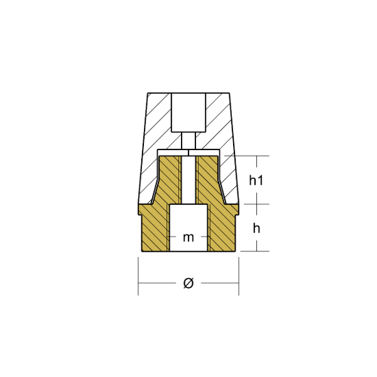 Radice propeller anode hexagonal type