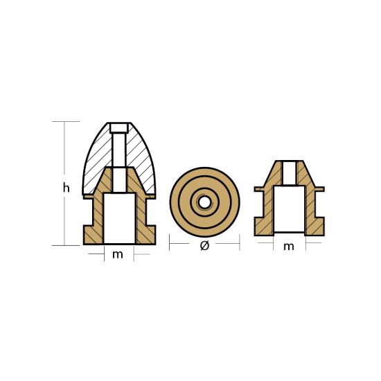 RIVA PROP NUT COMP. Ø 20-30 20x2,5