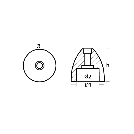 MTF propeller nut replacement for shaft Ø50-100