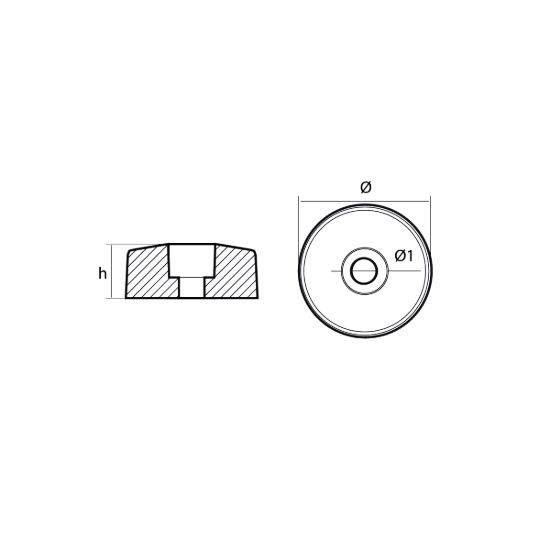 Flex-o-fold propeller prop side anodes - sold in pairs
