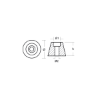 Sidepower - Sleipner propeller nut SP30/40   Ø26 H.20