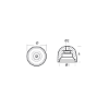 BCS conical propeller nut with stainless steel insert Ø 68 H.55