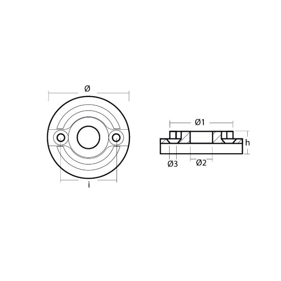 Vetus small collar anode for KGF75 and 95