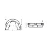 OMC Horseshoe Front Gearcase Anode - Anodo frontale piede poppiero