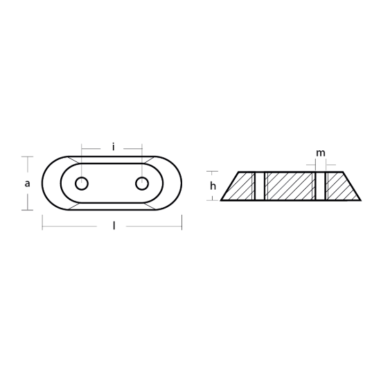 Johnson-Evinrude Transom Bracket - Anodo per supporto motore Johnson - Evinrude