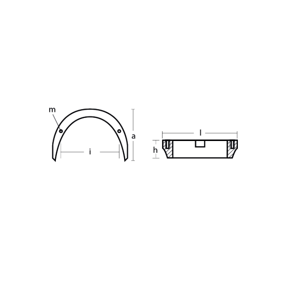 OMC  Front Gearcase Anode - Anodo frontale piede poppiero