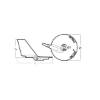Johnson -Evinrude trim tab anode - Pinna per motori Johnson-Evinrude