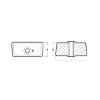 Johnson-Evinrude Gearcase Anode - Anodo a cubo per motori Omc-Johnson-Evinrude