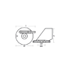 Johnson -Evinrude trim tab anode - Pinna per motori Johnson-Evinrude