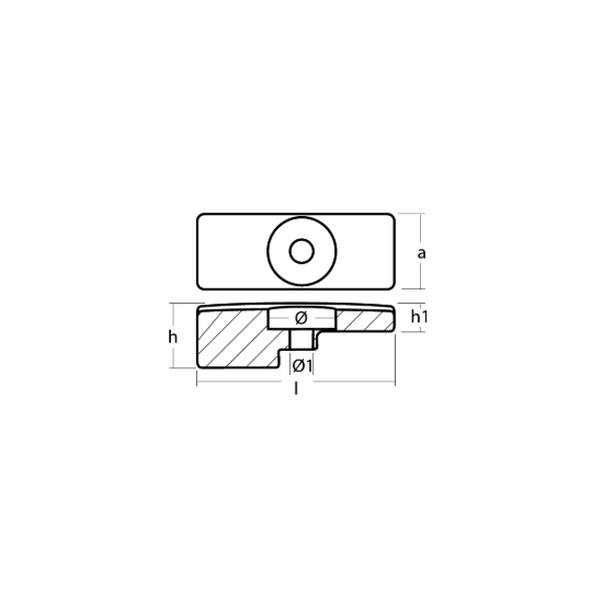 Johnson - Evinrude Gearcase anode - Piastrina per fuoribordo Johnson - Evinrude