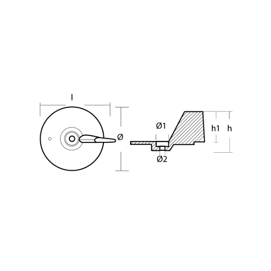 Honda trim tab anode - Pinna per motori Honda