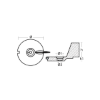 Skeg for trim tab - Pinna per motori