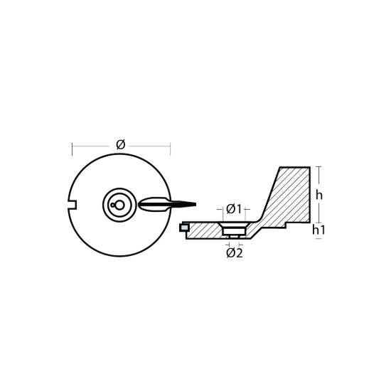 Skeg for trim tab - Pinna per motori