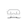 Mercruiser Cavitation plate - Piastra anticavitazione