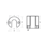 Mercury collar for trim cylinder - Collare per trim