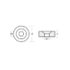 Mercury button anode for trim tab - Rondella per motori Mercury