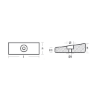 Mercury wedge anode - Anodo a cuneo Mercury
