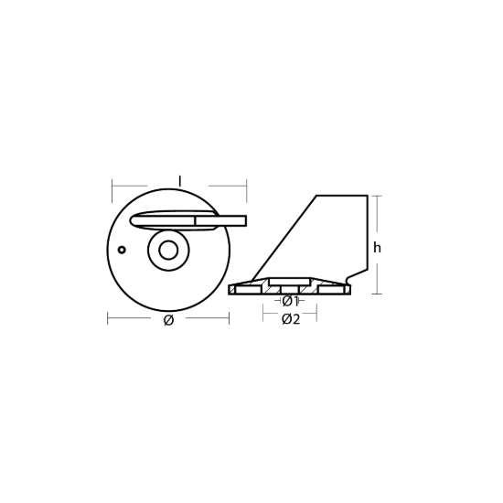Suzuki trim tab anode - Pinna per Motori Suzuki