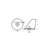 Tohatsu trim tab anode - Pinna per motori Tohatsu