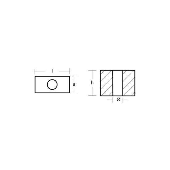 Tohatsu cube anode - Anodo a cubo Tohatsu