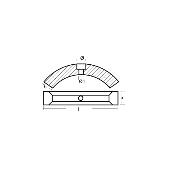 Volvo  Penta collar for 3 blade sail drive, 4 blade folding prop