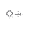 Volvo  Penta collar for 2 blades folding prop