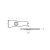 Yamaha small plate for lower drive - Piastrina per fuoribordo Yamaha