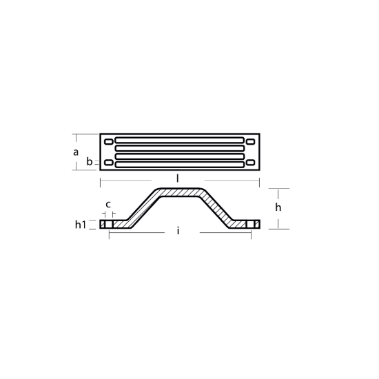 Yamaha Bar anode for engine bracket -  Barra per supporto motore Yamaha