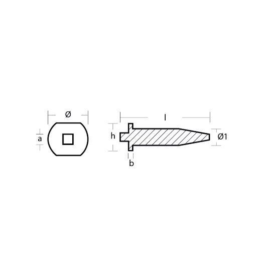 Yamaha Small anode for crankcase cylinder - Anodo interno per motore Yamaha