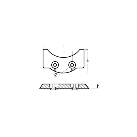 Yamaha anode plate for sterndrive - Placca per piede Yamaha