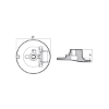 Yamaha Gear Case Cap anode - Piastra per motori Yamaha