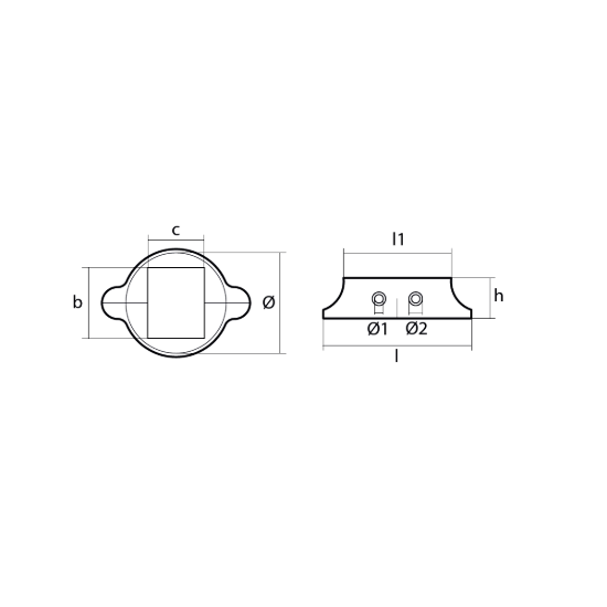 Lombardini Split Collar anode for saildrive