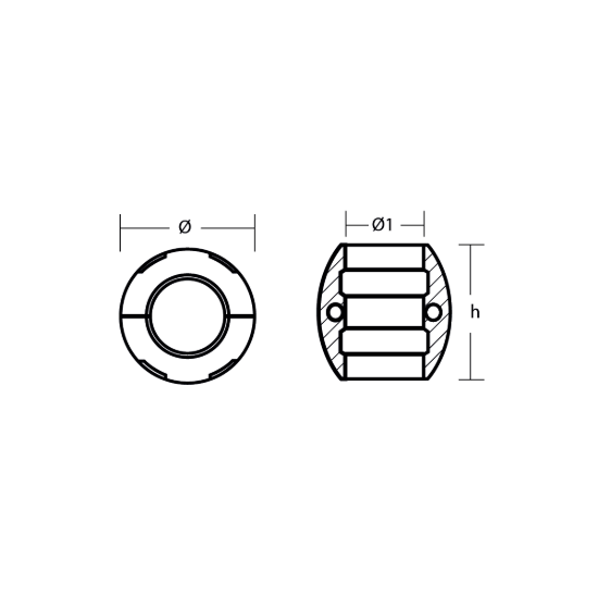 Volvo Penta anode for coupling bar