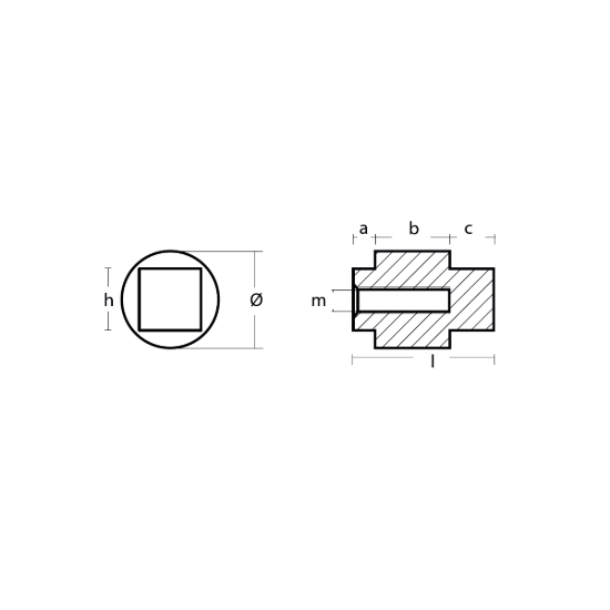Yamaha Small anode for crankcase cylinder