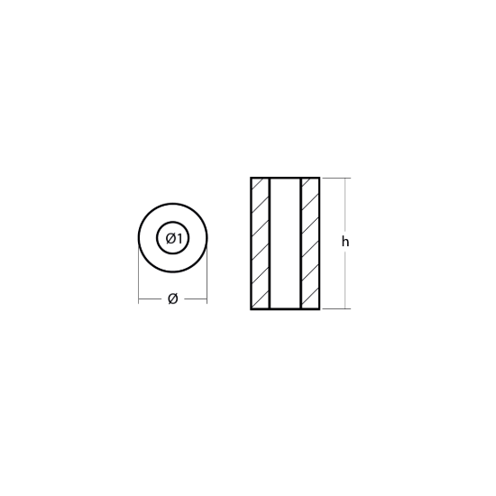 Yamaha Small anode for crankcase cylinder