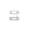 Hamilton Jet short  bar anode - Placca piccola ovale per Hamilton Jet