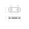 Kamewa  oval plate anode for engines - Piastra ovale asolata per motori Kamewa