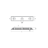 Kamewa bar with 3 holes 600x100x40 with insert