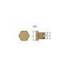 Caterpillar  brass plug th. 3/4''UNF