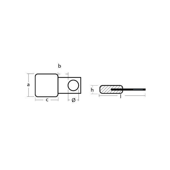 Plate for standing buoy with stainless steel strap insert