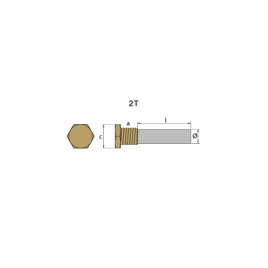 yanmar pencil anode (zinc only) ø16 l.50