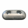 Oval bolt on plate with insert 200x90x35 H.C.80